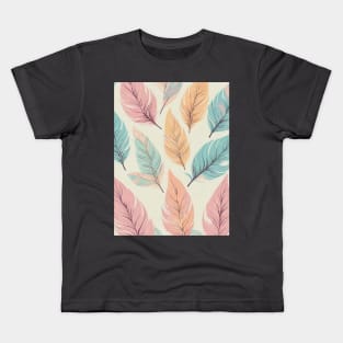 Leaves pastel seamless pattern Kids T-Shirt